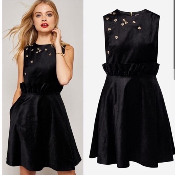 Ted Baker Velvet Bee Dress. - Picture 2 of 7